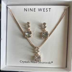 Nine West Necklace & Earrings Set